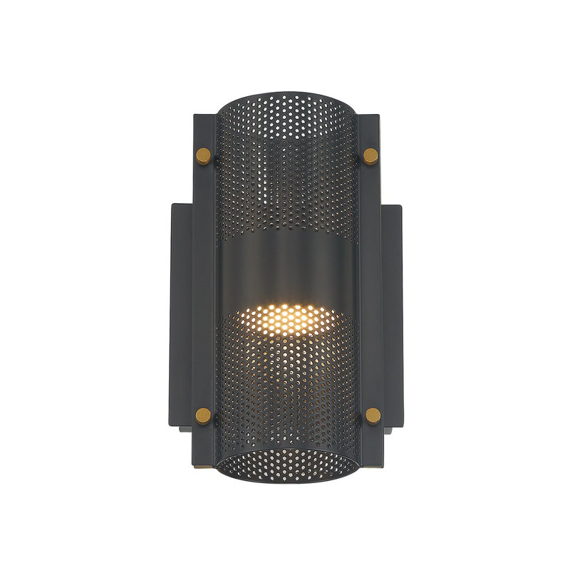 Westcliffe 2 Light 12" Sconce in Black, 8" H x 5" W x 4.5" D