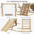 Triangle Climbing Frame, Wooden Climber with Swing-105533171