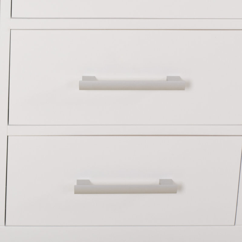 Ensemble de meuble-lavabo de salle de bain simple avec miroir 48 po Carrasquillo, Blanc