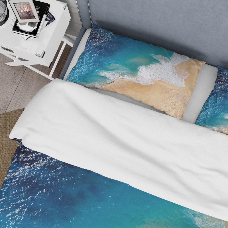 Ensemble de housse de couette en microfibre igbinosa, Housse de couette simple + 1 taie décorative stan