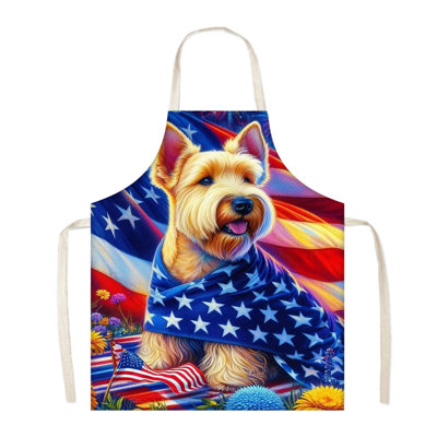 Independence Day Aprons Festive Decor Kitchen Cooking For Stain Protection