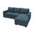 Rundey L Shaped Corduroy Sleeper Upholstered Sectional Sofa Couch-119110882