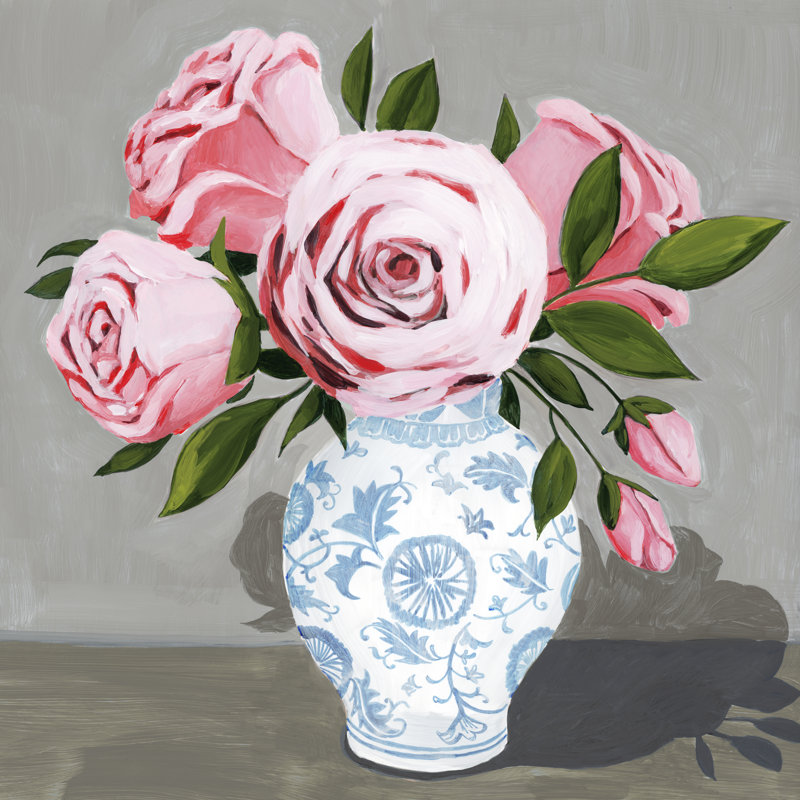 Autumnal Roses III by Grace Popp - Wrapped Canvas Painting, 91cm H x 91cm W