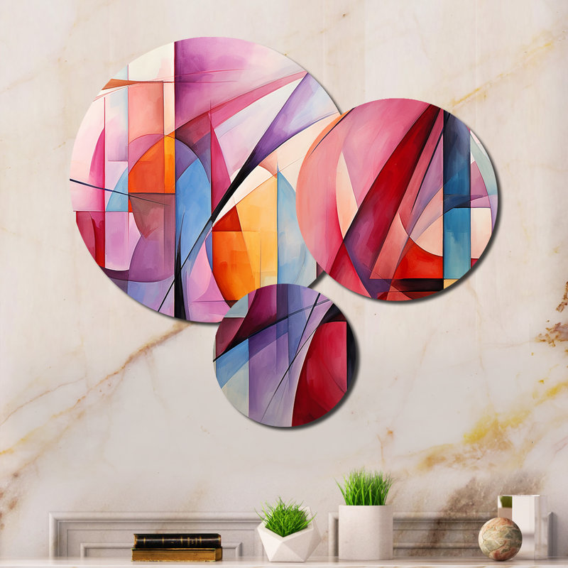 Ensemble de 3 décorations murales en métal