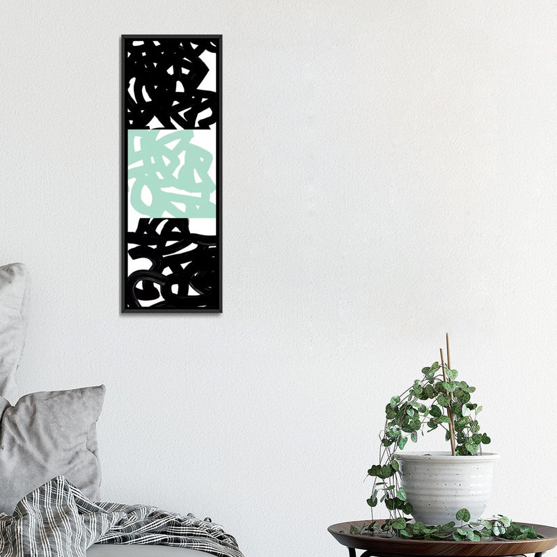 «Tender Gesture I» par PI Galerie, impression sur toile tendue, H 36 po x l 12 po x P 1,5 po, Cadre noir