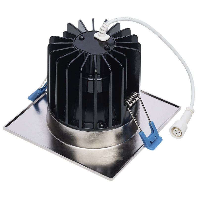 16/20/24 Watt LED Remote Driver Downlight 27K/30K/35K/40K/50K CCT Field Selectable Square, Brushed Nickel