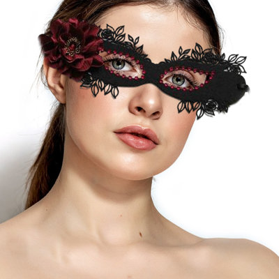 Masquerade Mask Halloween Black Spider Half Face Mask Costume Cosplay Eye Masks For Women And Girls