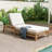5-Position Adjustable Outdoor Chaise Lounge, Solid Wood Patio Recliner With Thick Cushions For Pool, Balcony & Garden-740222278