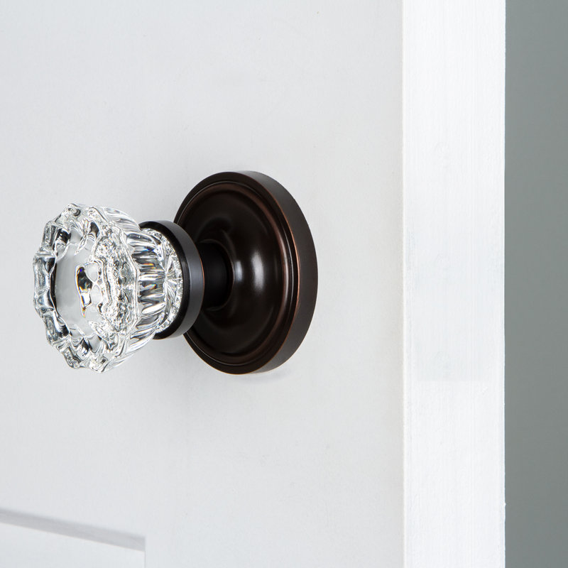 Classic Rosette with Crystal Door Knob