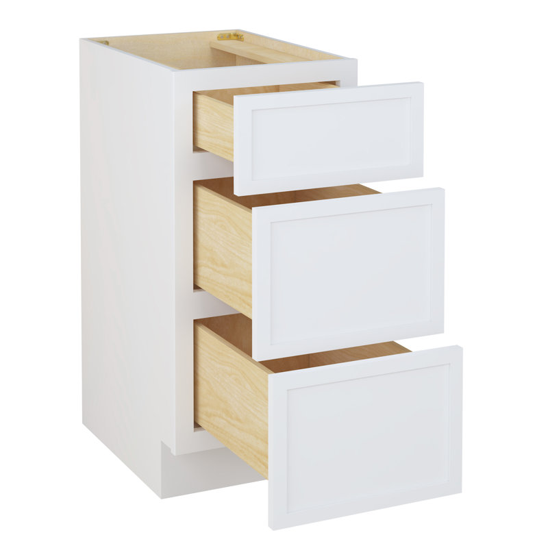 Base de meuble-lavabo simple 15 po seulement, Blanc