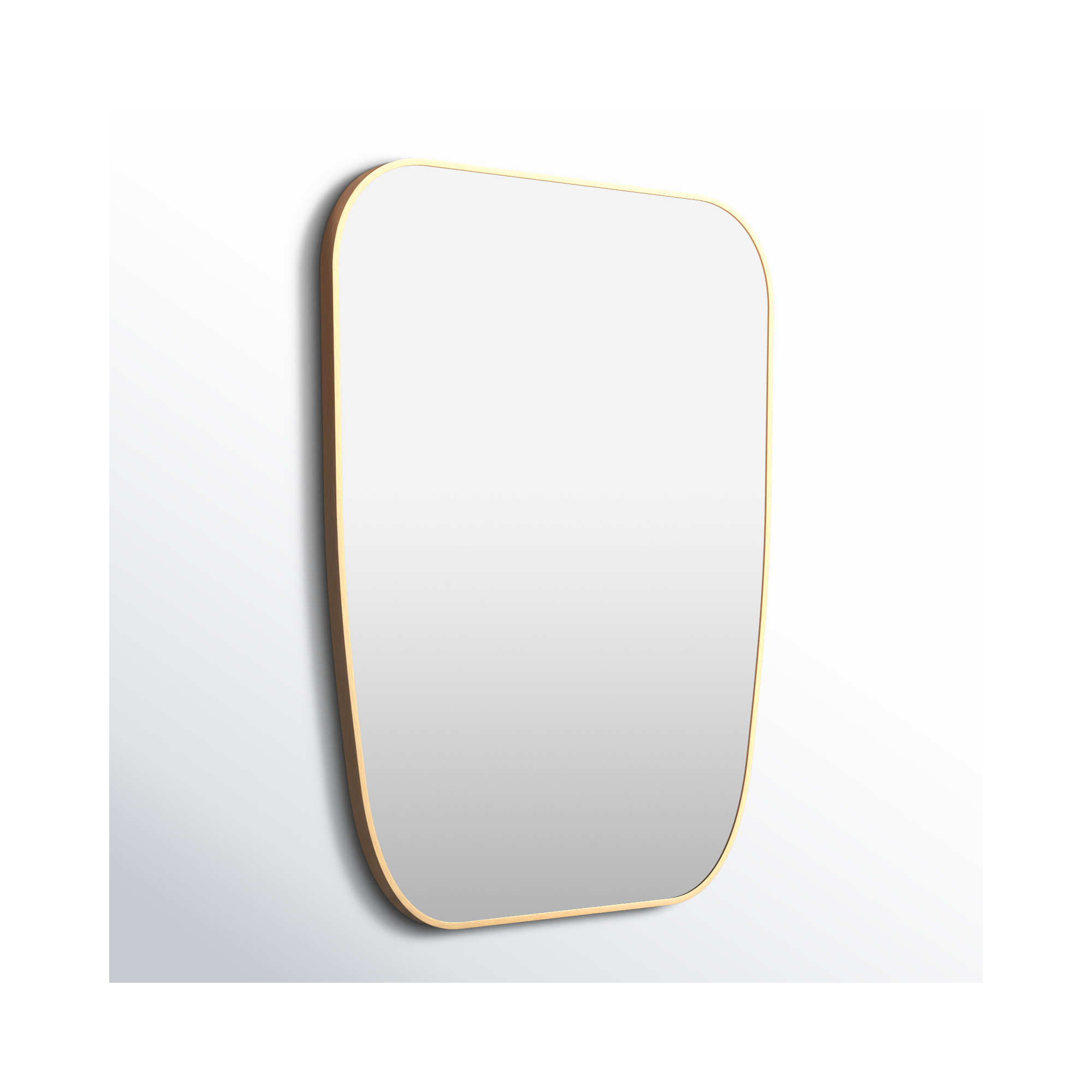 Sirona Metal Asymmetrical Wall Mirror, Gold