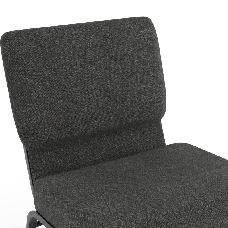 Chaise d'église l 21,25 po Mikolaj, Veiné argent, Gris foncé