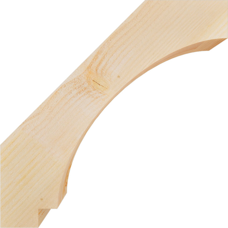 Attelle impériale du genou, Sapin de Douglas, Brute, H 20 po x l 4 po x P 20 po
