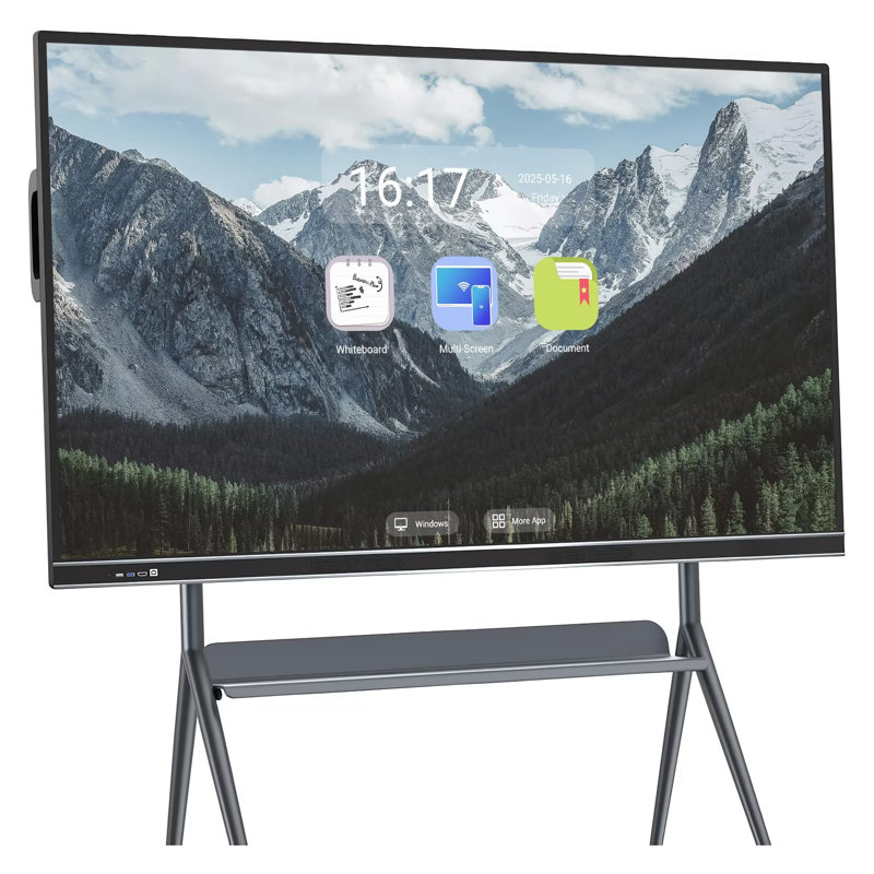 JYXCN Smart Board 86 "4K UHD, calendrier de tableau blanc interactif à écran tactile, double système d'exploitation et tableau blanc interactif sans fil pour salle de classe, bureau et publicité (avec fixation murale incluse)