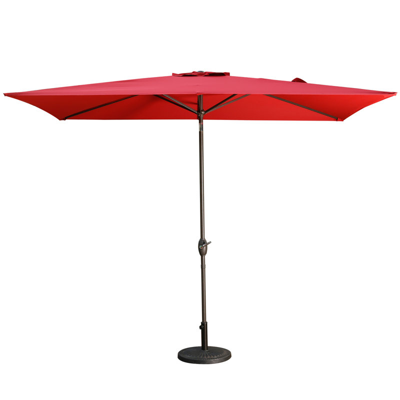 Parasol de marché rectangulaire 6,5' x 10', Rouge