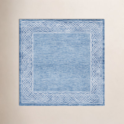 Hand-Tufted Geometric Wool Rug