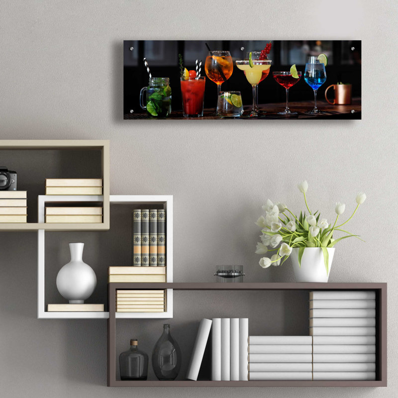 «Mixology» par Epic Portfolio, art mural en verre acrylique, H 12 po x l 36 po x P 0,2 po