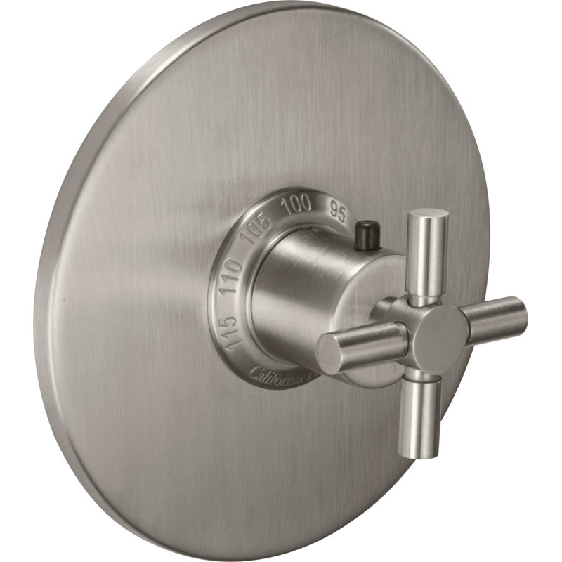 Descanso Round StyleTherm® 3/4" Thermostatic Trim Only - Smooth Handle, Polished Chrome