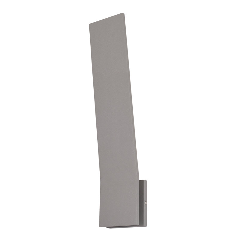 Applique murale d'extérieur à DEL Nevis, gris, H 24 po x l 4,5 po x P 4,38 po
