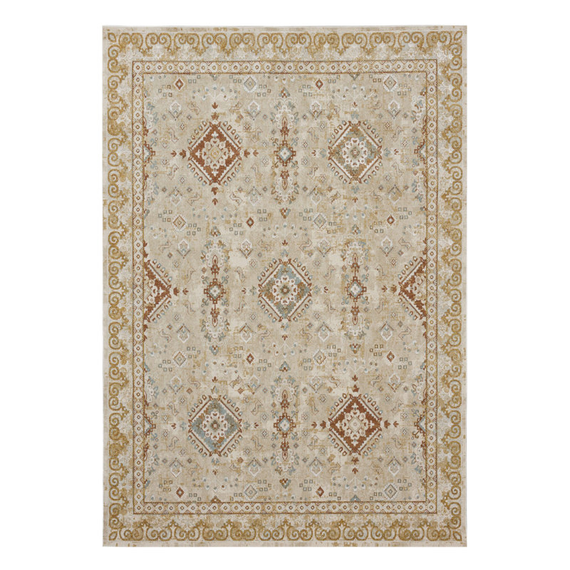 Tapis intérieur crème en polyester Windermere Karastan Raven Glass, Rectangle 7 pi 10 po x 10 pi 3 po