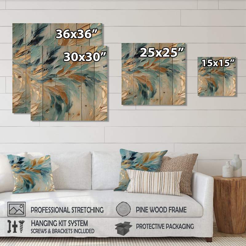 Rosston - Panneaux de décoration murale en bois marbré, H 15 po x l 15 po
