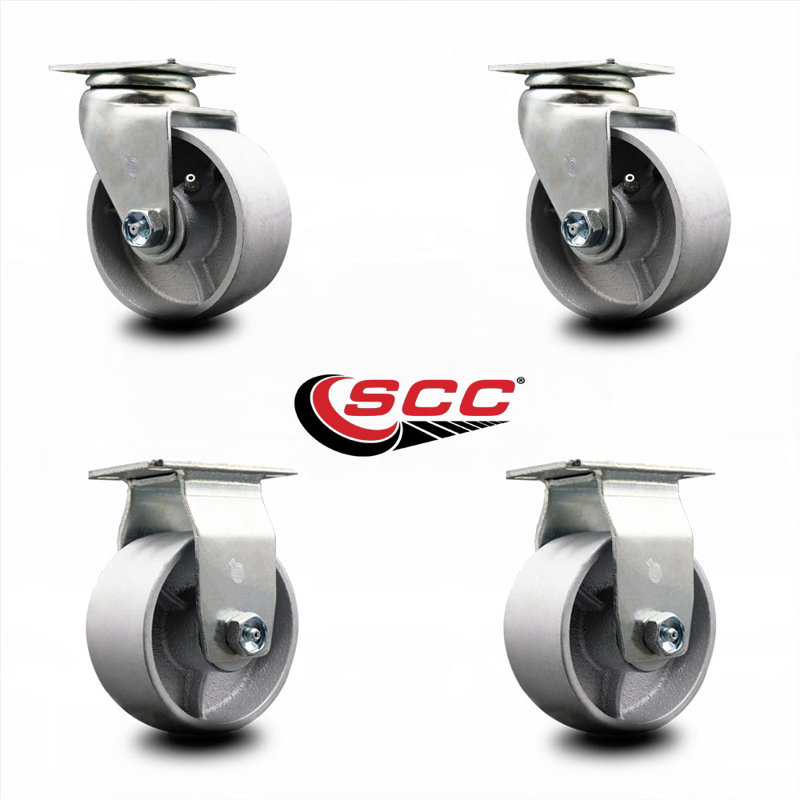 4-Piece Semi Steel Caster Set
