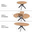 Ensemble de table de salle à manger extensible 5 pièces avec plateau en panneau de fibres à densité moyenne, pieds en métal et 4 chaises de salle à manger rembourrées-330554551-330554553