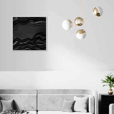 " Night Flow Dark Glitter " by Oliver Gal