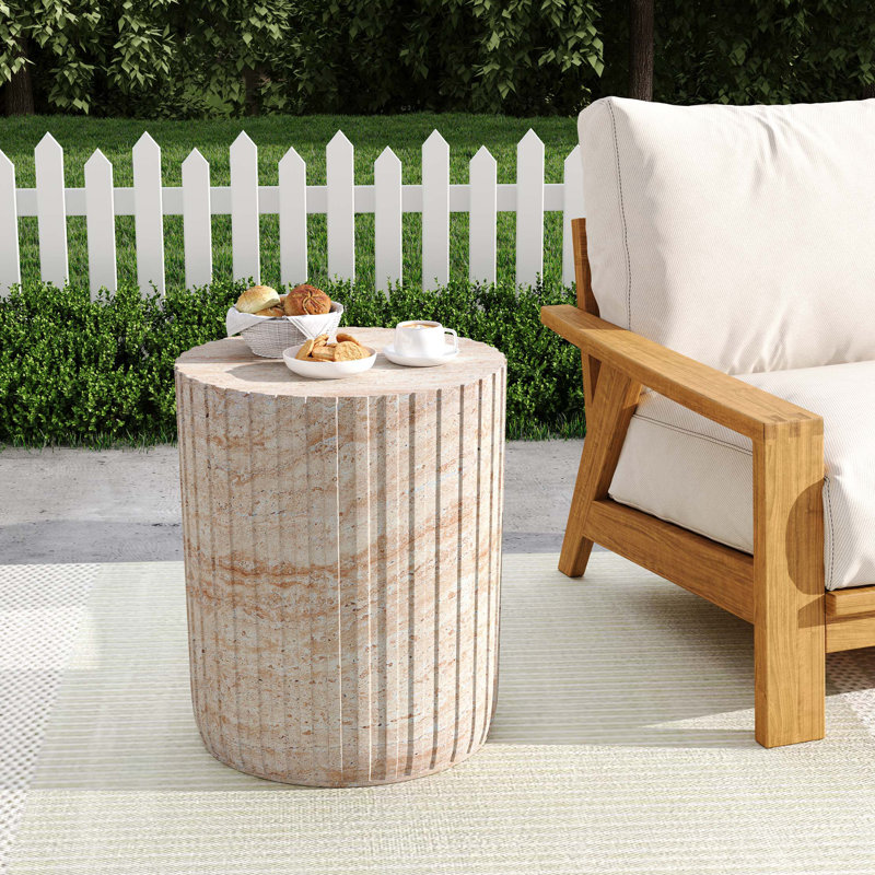 Outdoor/Indoor Lightweight Concrete Side Table