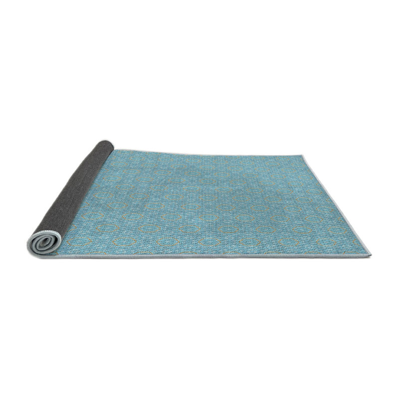 Tapis de zone bleue à motifs, Carré 3 pi