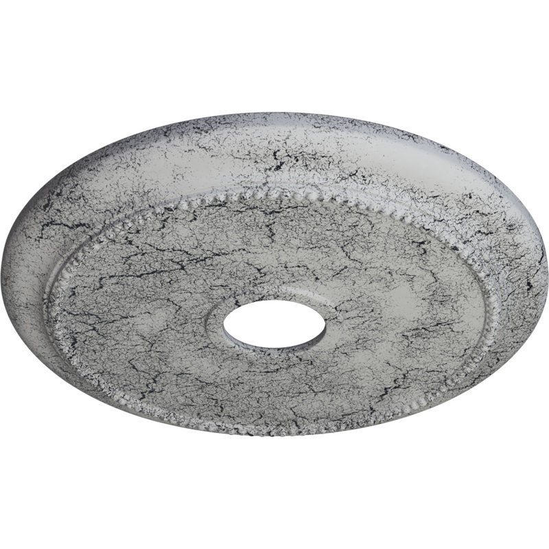 Médaillon de plafond 24 1/8 po x 4 3/8 po x P 2 1/4 po (convient aux auvents jusqu'à 4 3/8 po), Blanc craquelé ultra pur
