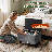 25" Storage Ottoman, Entryway Bedroom Tufted Bench Footrest Stool Footstool with Safety Hinge & Legs-726071295