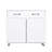 Two Door Side Table-White