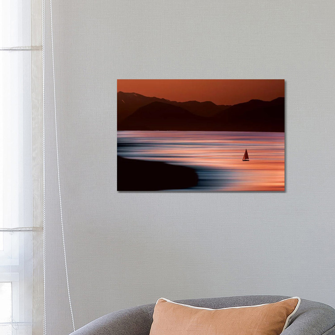 Sailboat on Surreal Ocean by David Orias - Wrapped Canvas 0