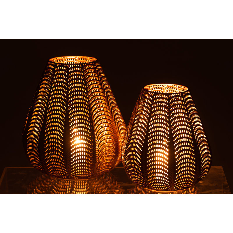 Iron Tabletop Tealight Holder, 33.5cm H x 20cm W x 20cm D