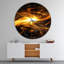 Explosion de feu en noir - horloge murale moderne-34141298