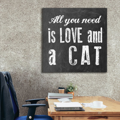 'All You Need Cat' by Erin Clark Canvas Wall Art