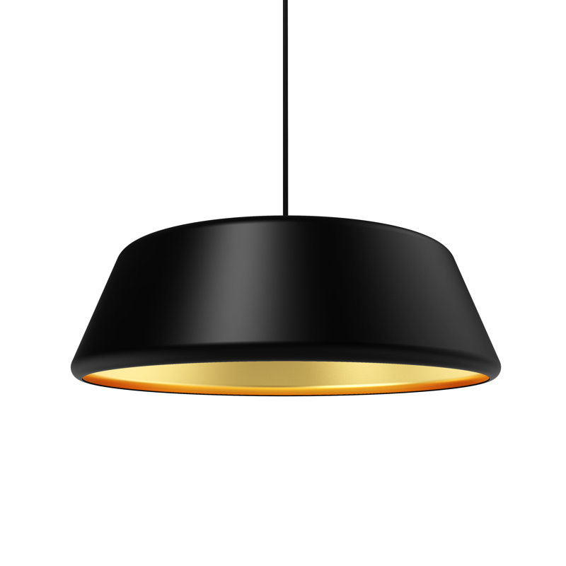 Luminaire suspendu Pillbox 20 "- douille E26, Noir, Non
