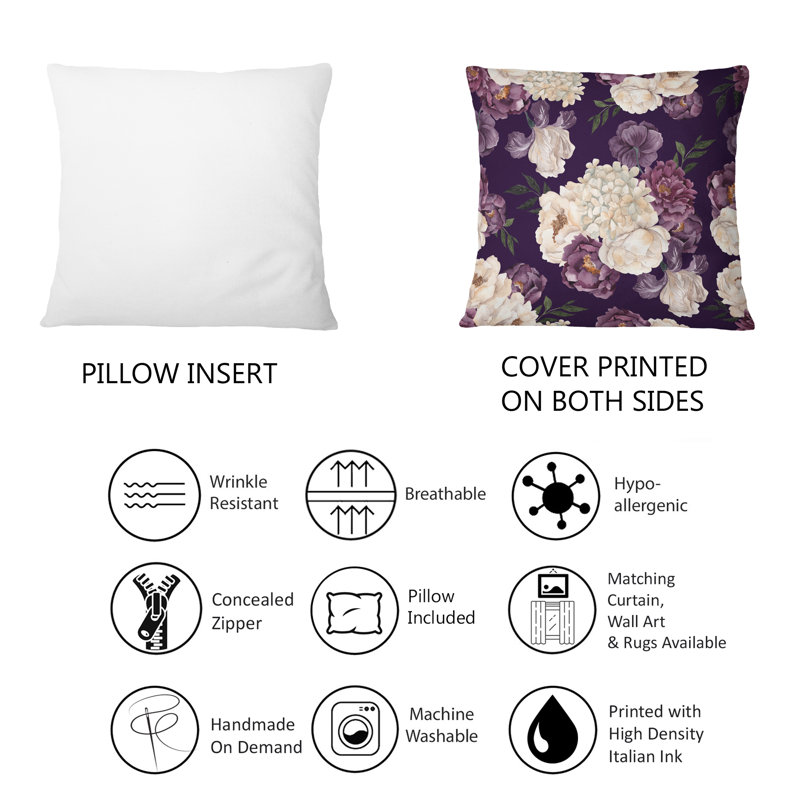 Floral Throw Pillow