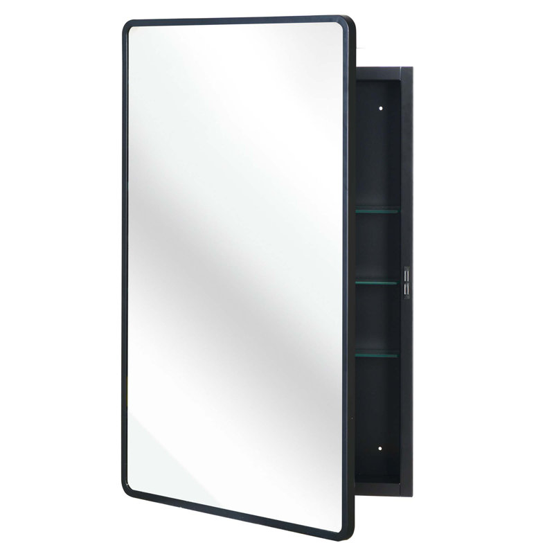 Armoire à miroir murale encastrée en métal, H 5,12 po x l 36 po x P 24 po
