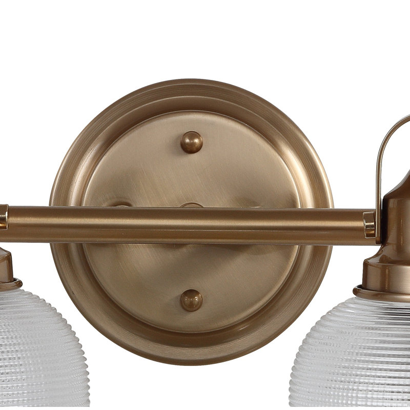 Éclairage pour meuble-lavabo à DEL en métal / verre Gilcrease, Laiton doré, 2