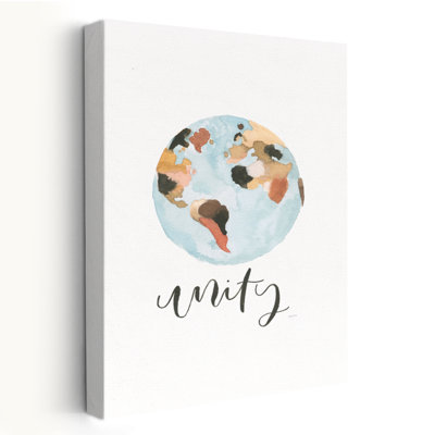 Unity - noir, bleu, brun, Continents, art