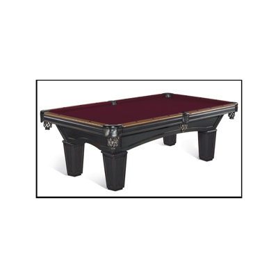 Brunswick Billiards Glenwood 7' Pool Table - Solid Hardwood with Tapered Legs, Premium Slate, and Patented High-Performance Cushion Rubber for Consistent Rebound, Red Felt