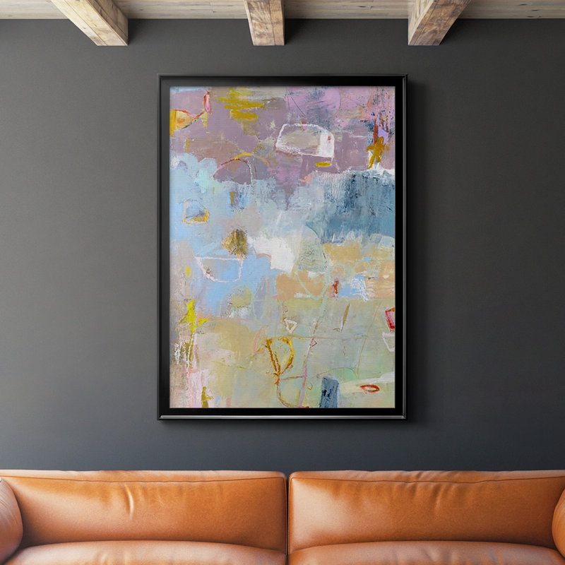 Deneus Whilst I - Picture Frame Print, 42.5" H x 30.5" W x 1" D, Black
