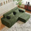 Le canapé modulaire Cloud, un canapé modulaire contemporain à assise profonde, doté d'un tissu en velours côtelé et d'une fabrication sans couture, ne nécessite aucun assemblage.