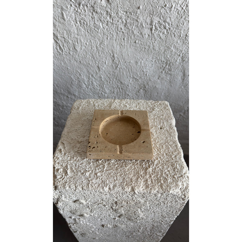 Travertine Square Ashtray