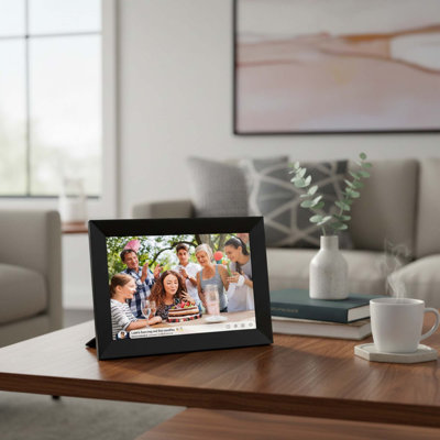 10.1" Smart WiFi Digital Photo Frame 1280x800 IPS LCD Touch Screen Auto-Rotate Portrait Landscape 32GB Memory Share Moments Instantly via App from Anywhere