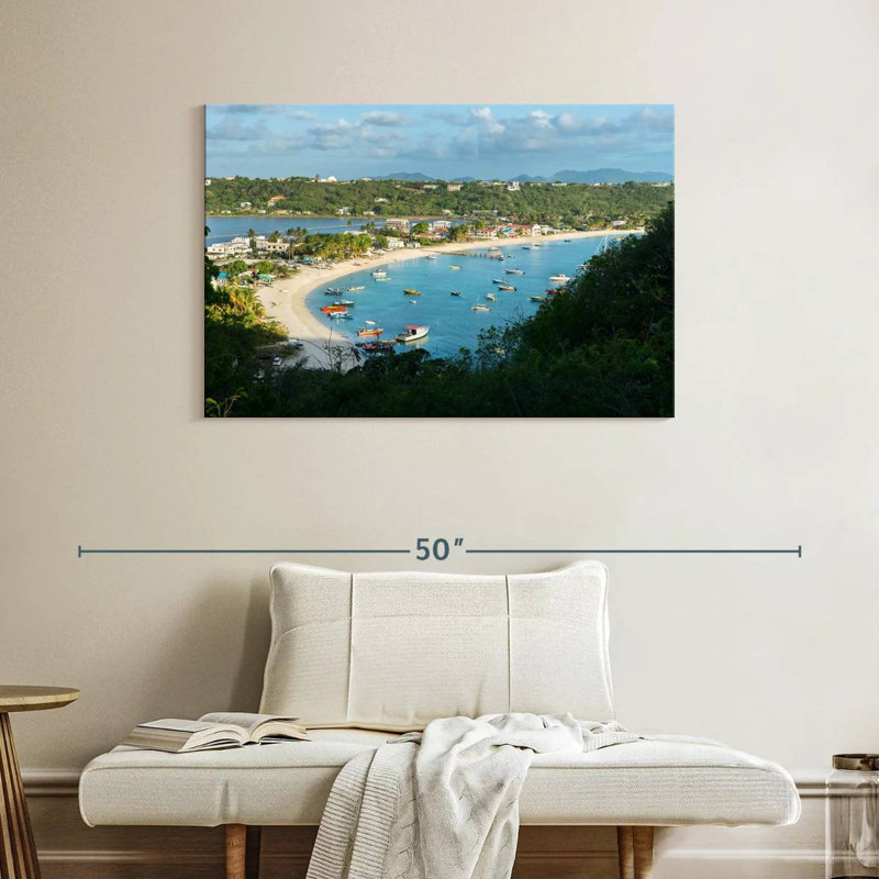Busy Anguilla Bay, 26" H x 39" W