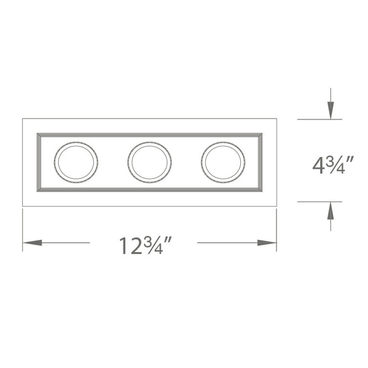 Multi-Spotlight 12.75" Adjustable Recessed Trim