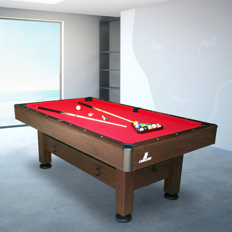 Cougar 228cm L Pool Table with Leg Levelers
